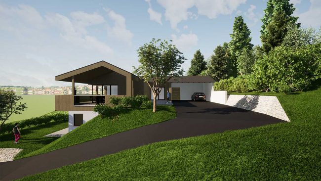 3D Planung Holzhaus Weyregg