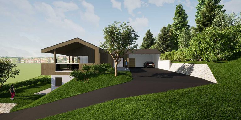 3D Planung Holzhaus Weyregg
