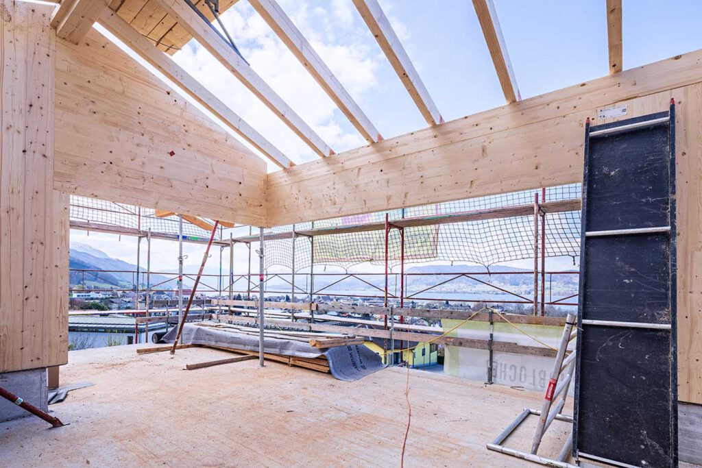 Wohnraum Holzhaus Weyregg