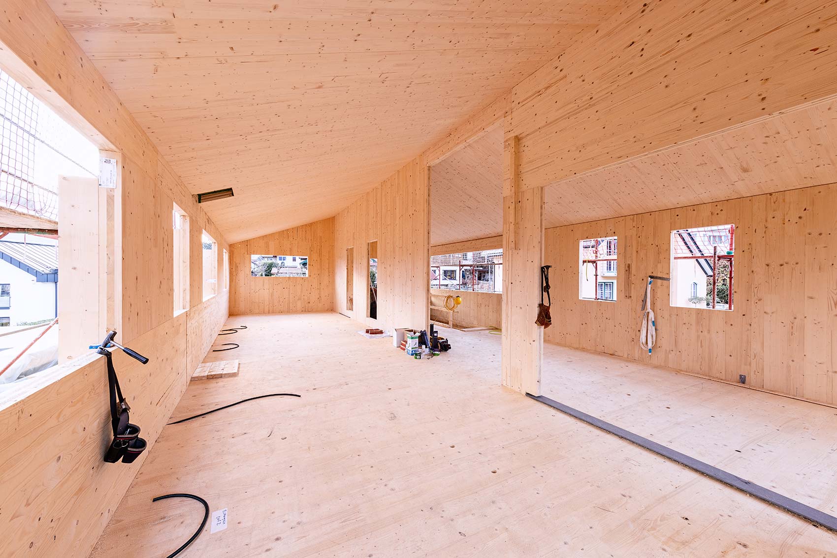 Wohnhaus Birkengasse Innenraum Holzbau